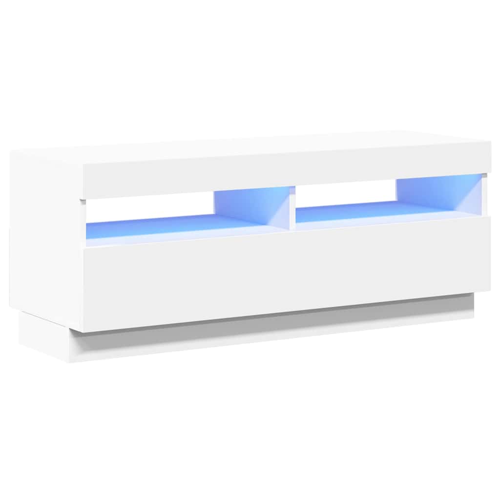 Tv-meubel met LED-verlichting 100x35x40 cm wit is nu te koop bij PeponiXL, paradijselijk wonen!