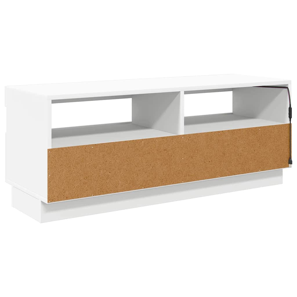 Tv-meubel met LED-verlichting 100x35x40 cm wit is nu te koop bij PeponiXL, paradijselijk wonen!