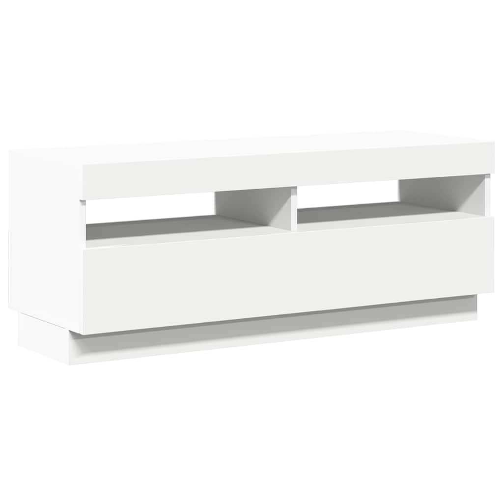 Tv-meubel met LED-verlichting 100x35x40 cm wit is nu te koop bij PeponiXL, paradijselijk wonen!