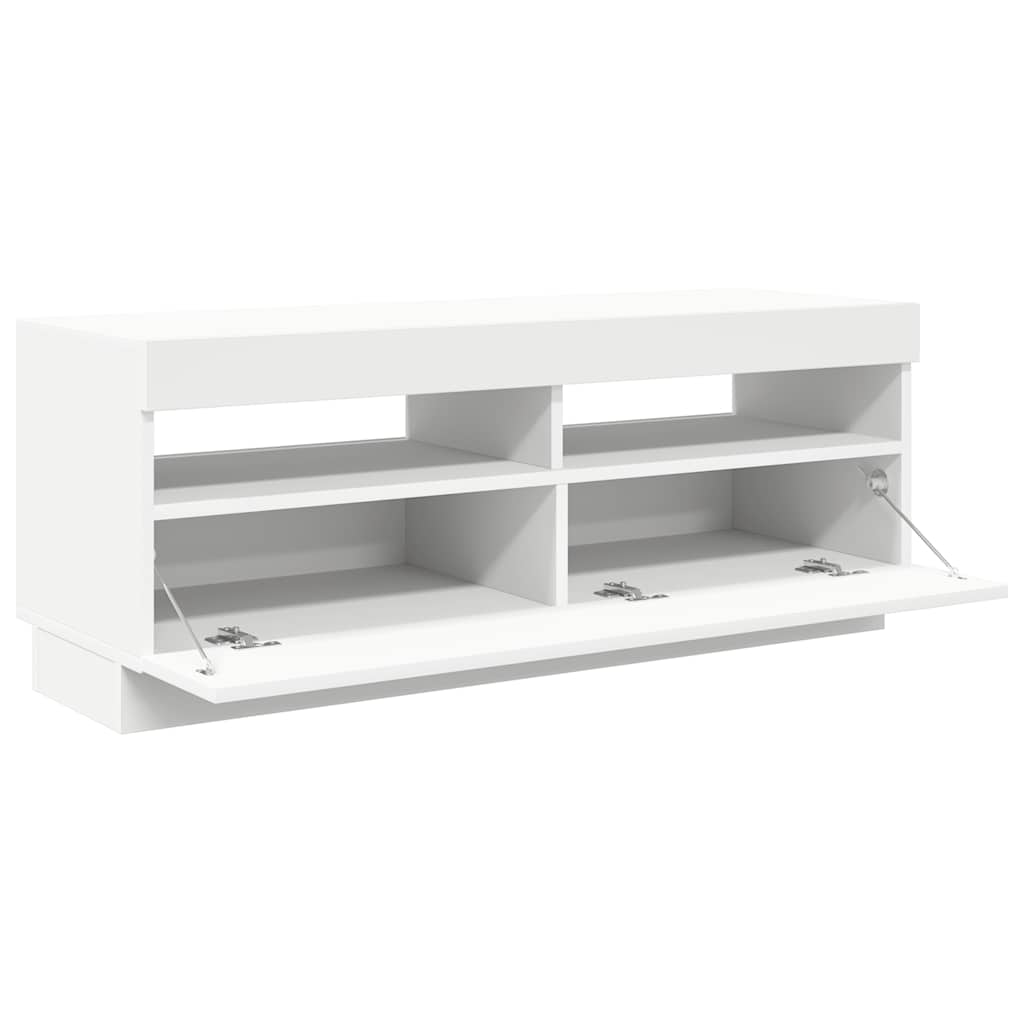 Tv-meubel met LED-verlichting 100x35x40 cm wit is nu te koop bij PeponiXL, paradijselijk wonen!