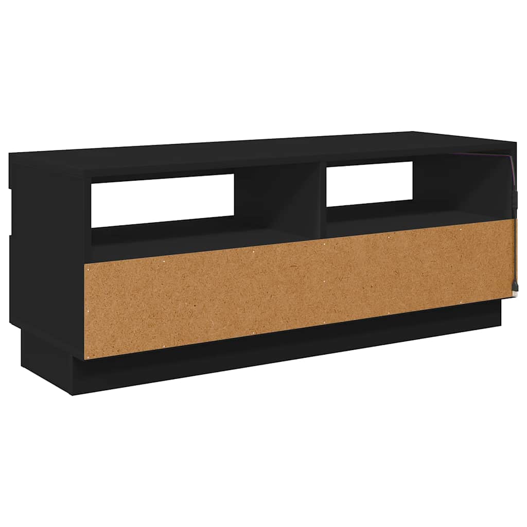 Tv-meubel met LED-verlichting 100x35x40 cm zwart is nu te koop bij PeponiXL, paradijselijk wonen!