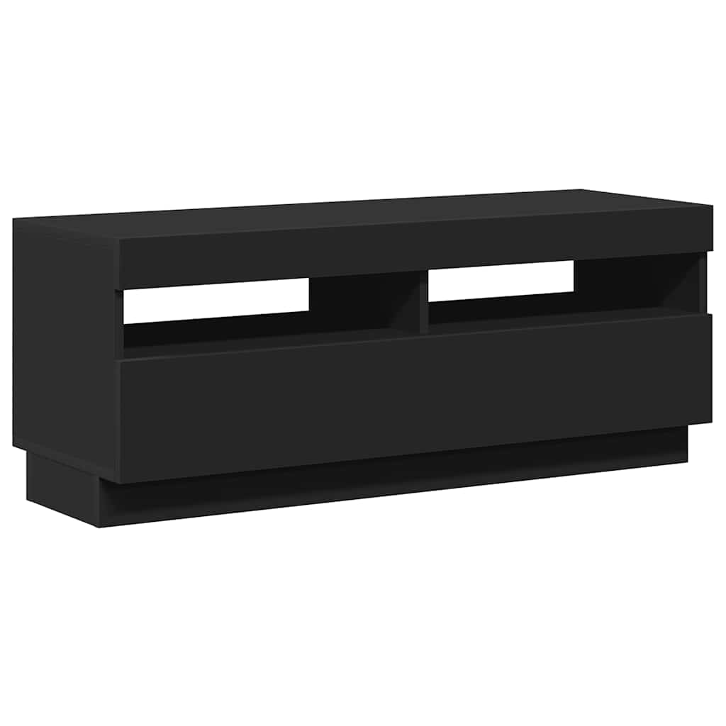 Tv-meubel met LED-verlichting 100x35x40 cm zwart is nu te koop bij PeponiXL, paradijselijk wonen!