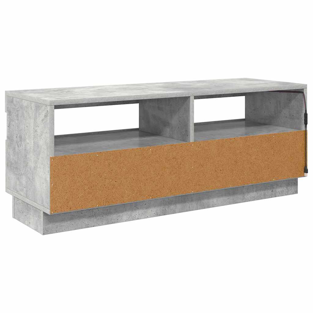 Tv-meubel met LED-verlichting 100x35x40 cm betongrijs is nu te koop bij PeponiXL, paradijselijk wonen!