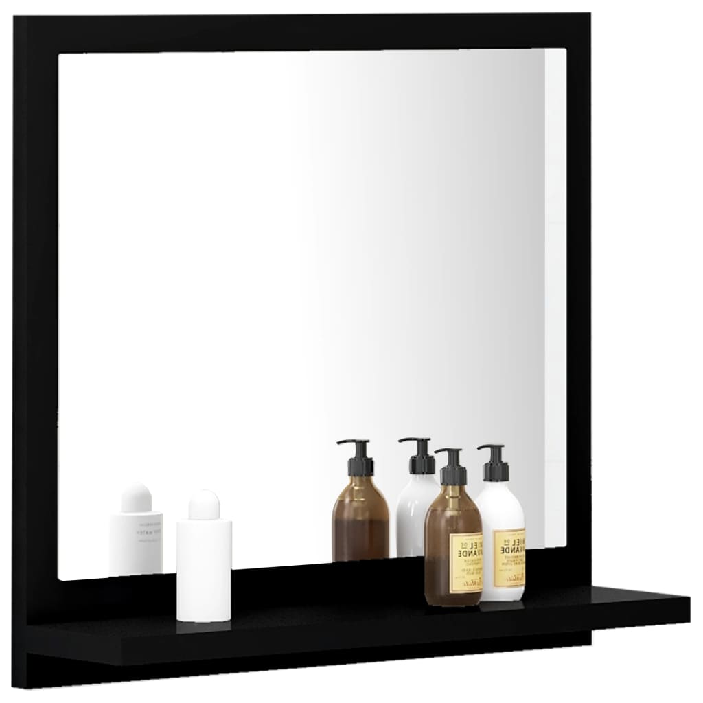 Badkamerspiegel 40x10,5x37 cm bewerkt hout zwart is nu te koop bij PeponiXL, paradijselijk wonen!