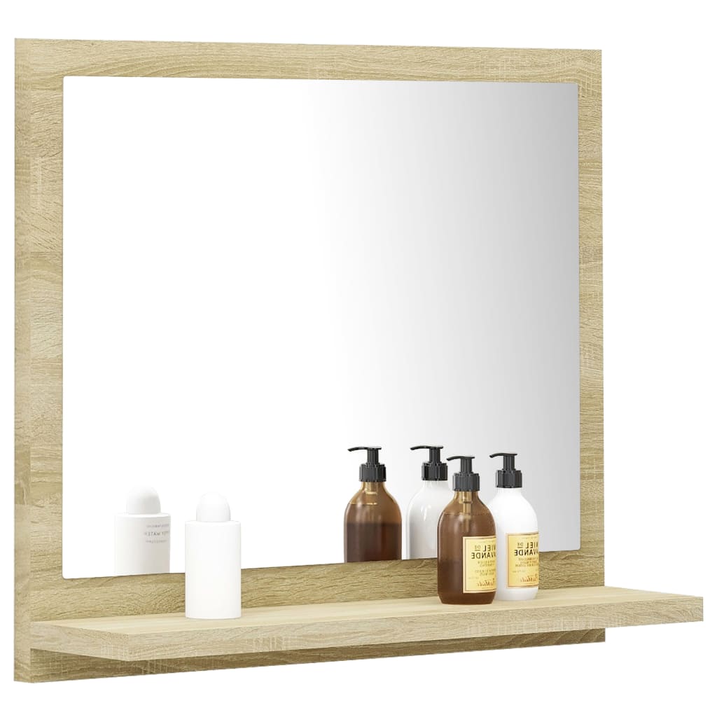 Badkamerspiegel 40x10,5x37 cm bewerkt hout sonoma eikenkleurig is nu te koop bij PeponiXL, paradijselijk wonen!