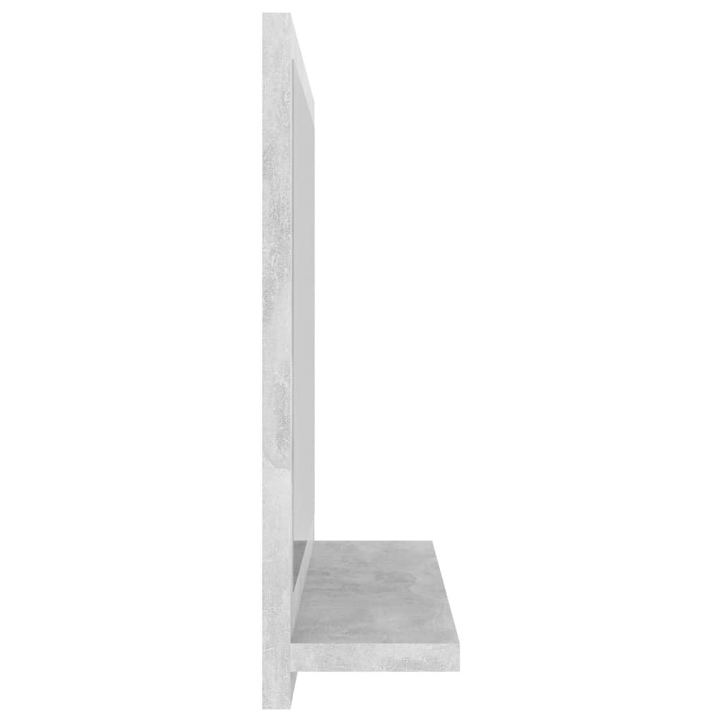 Badkamerspiegel 40x10,5x37 cm bewerkt hout betongrijs is nu te koop bij PeponiXL, paradijselijk wonen!