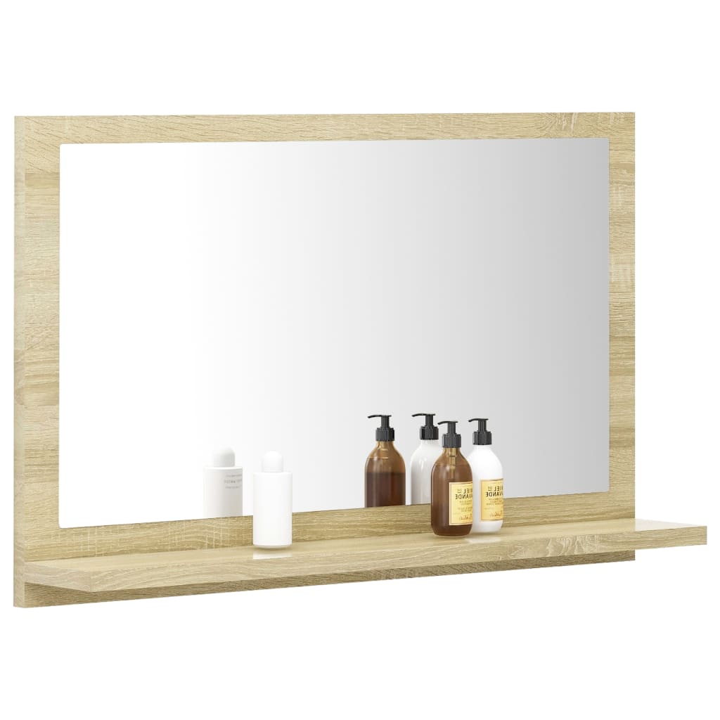Badkamerspiegel 60x10,5x37 cm bewerkt hout sonoma eikenkleurig is nu te koop bij PeponiXL, paradijselijk wonen!