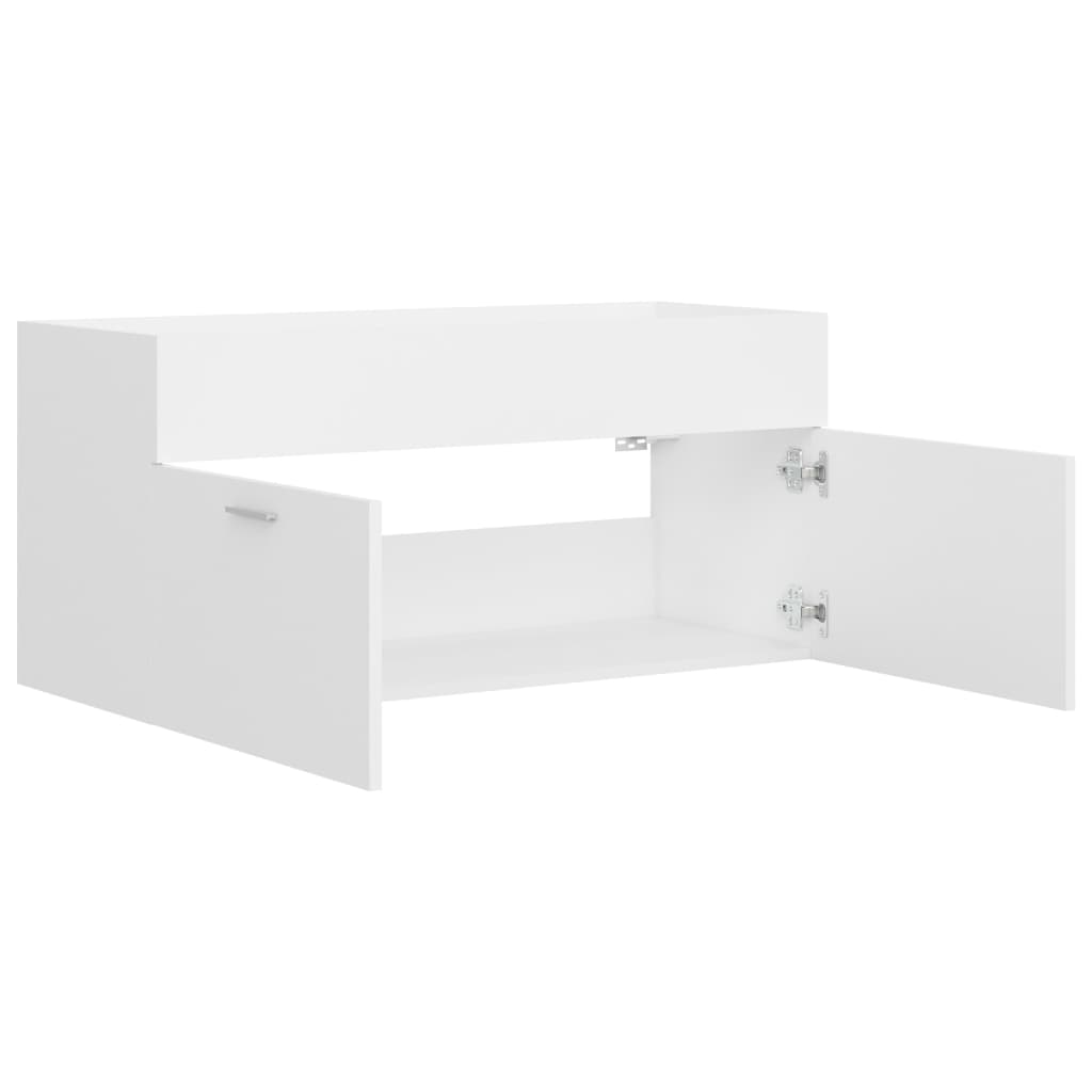 Wastafelkast 100x38,5x46 cm bewerkt hout wit is nu te koop bij PeponiXL, paradijselijk wonen!