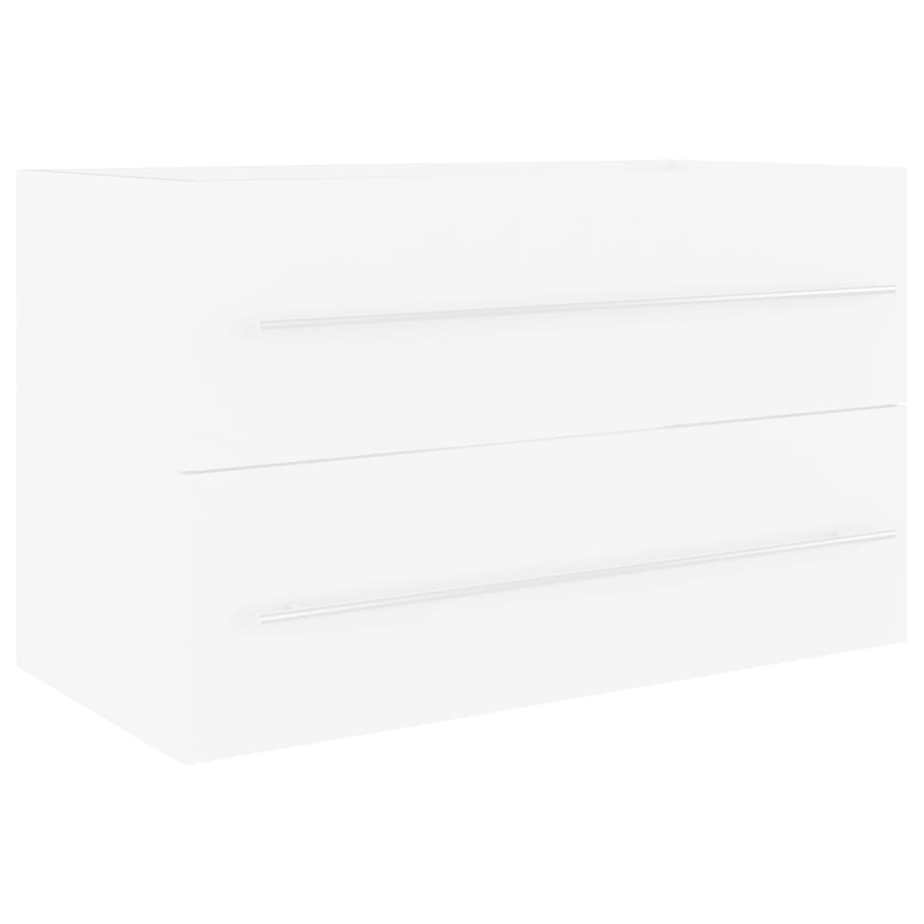 Wastafelkast 80x38,5x48 cm bewerkt hout wit is nu te koop bij PeponiXL, paradijselijk wonen!