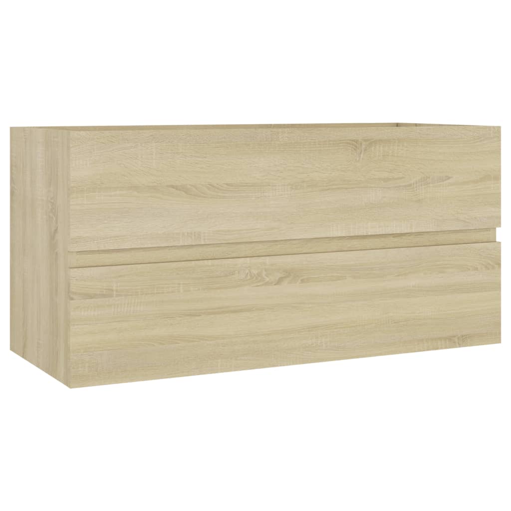 Wastafelkast 90x38,5x45 cm bewerkt hout sonoma eikenkleurig is nu te koop bij PeponiXL, paradijselijk wonen!