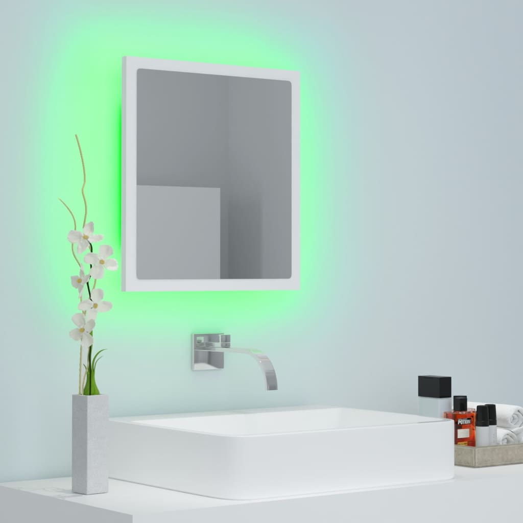 Badkamerspiegel LED 40x8,5x37 cm acryl wit is nu te koop bij PeponiXL, paradijselijk wonen!