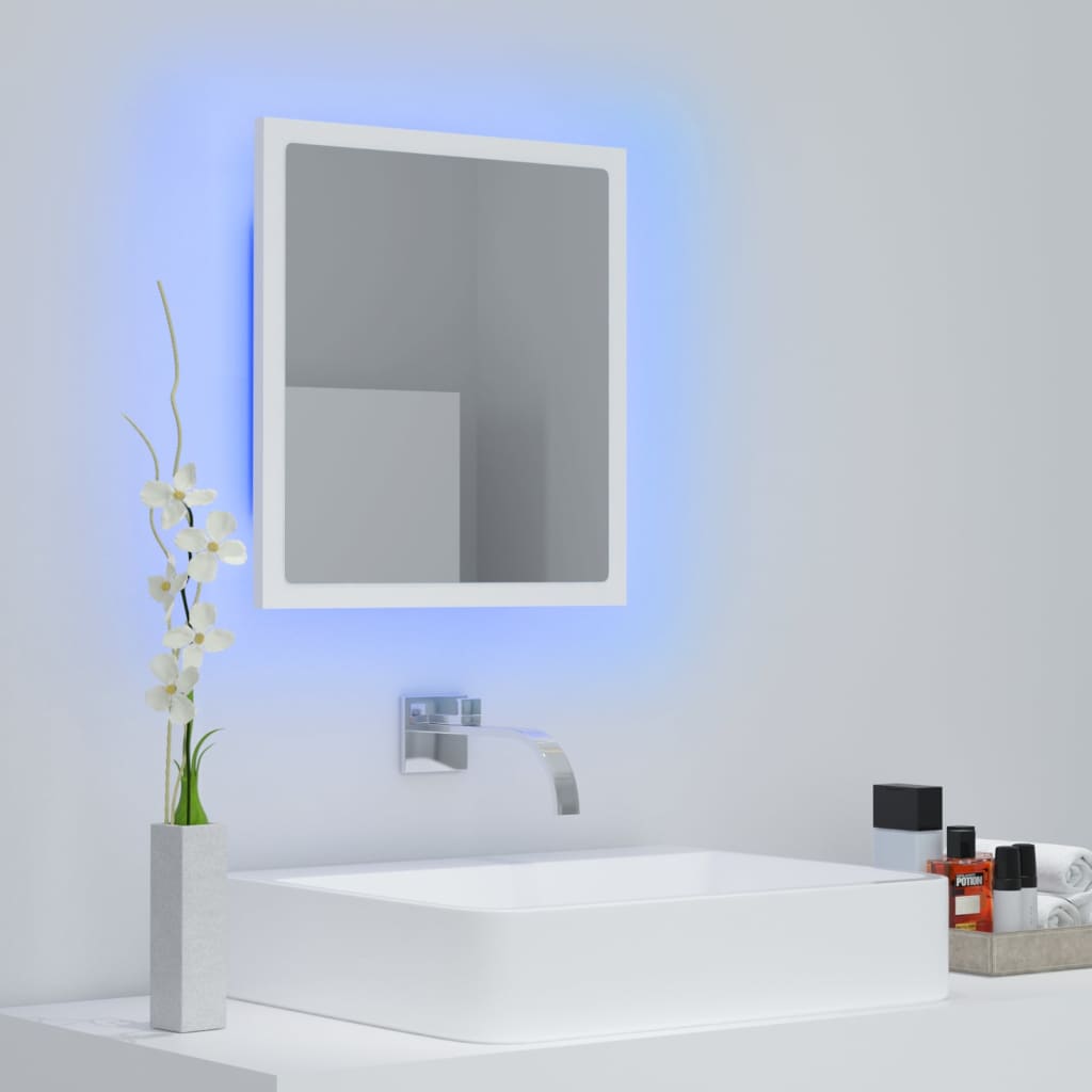 Badkamerspiegel LED 40x8,5x37 cm acryl wit is nu te koop bij PeponiXL, paradijselijk wonen!