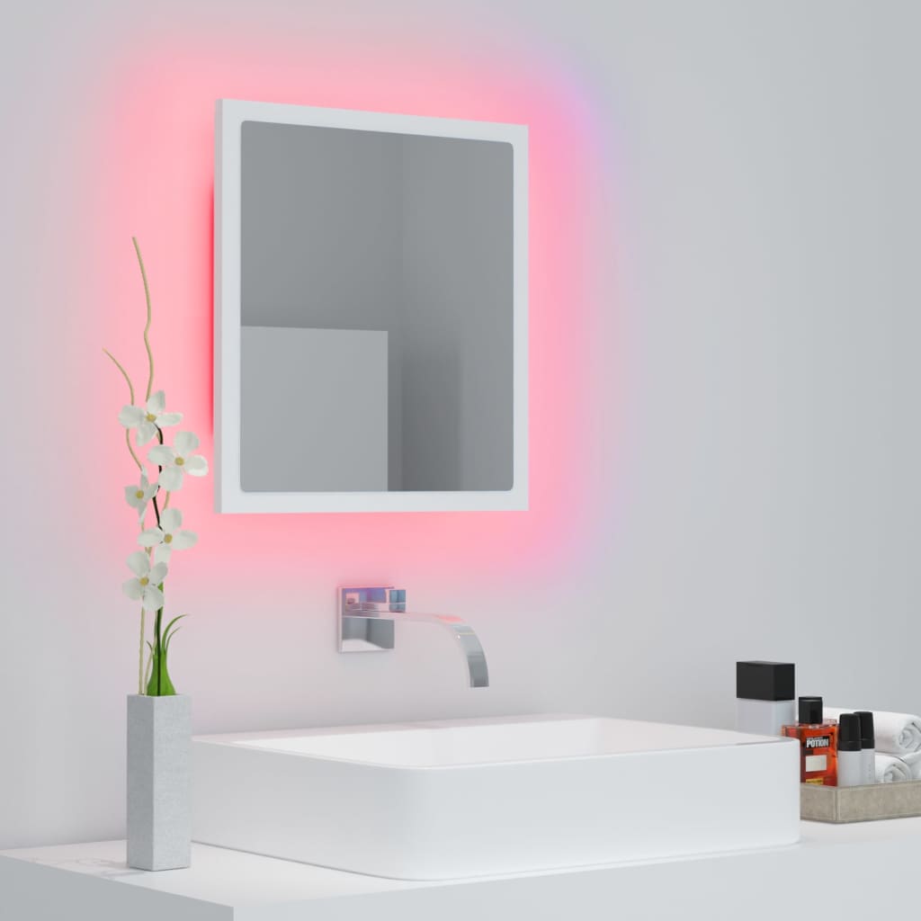 Badkamerspiegel LED 40x8,5x37 cm acryl wit is nu te koop bij PeponiXL, paradijselijk wonen!