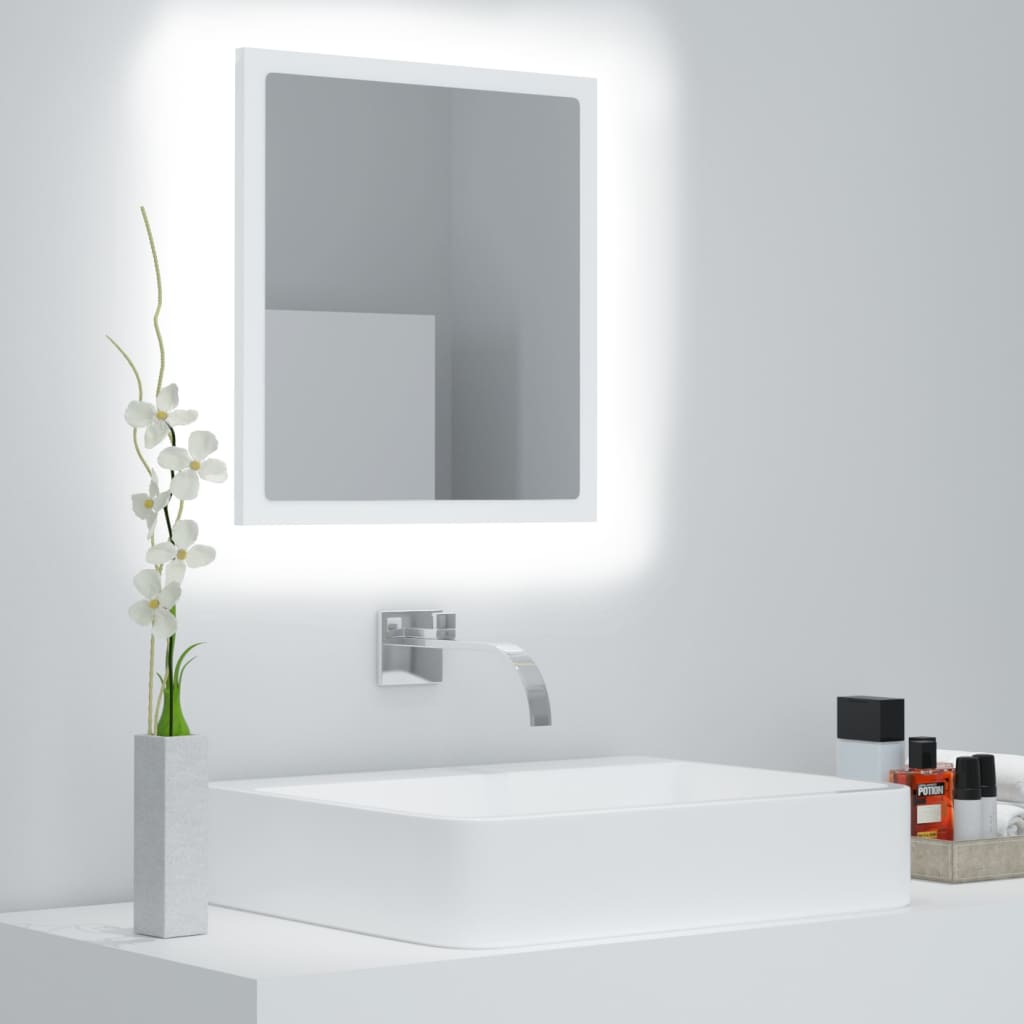 Badkamerspiegel LED 40x8,5x37 cm acryl wit is nu te koop bij PeponiXL, paradijselijk wonen!