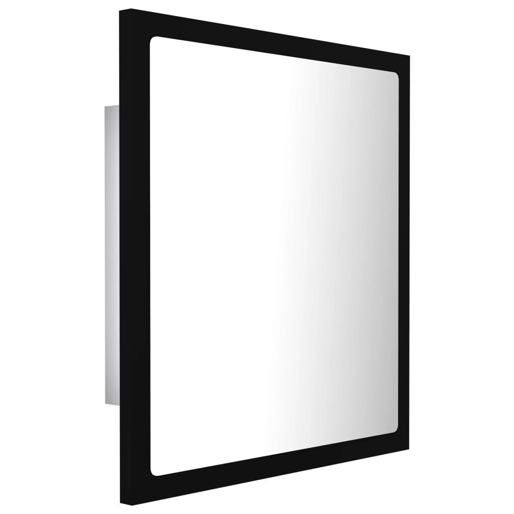 Badkamerspiegel LED 40x8,5x37 cm acryl zwart is nu te koop bij PeponiXL, paradijselijk wonen!