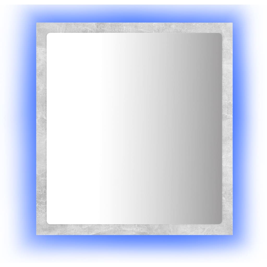 Badkamerspiegel LED 40x8,5x37 cm acryl betongrijs is nu te koop bij PeponiXL, paradijselijk wonen!