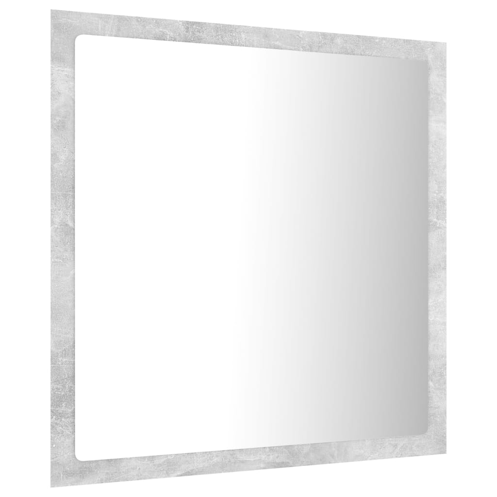 Badkamerspiegel LED 40x8,5x37 cm acryl betongrijs is nu te koop bij PeponiXL, paradijselijk wonen!