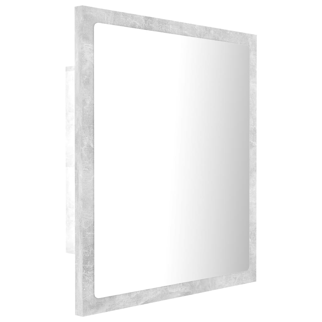 Badkamerspiegel LED 40x8,5x37 cm acryl betongrijs is nu te koop bij PeponiXL, paradijselijk wonen!