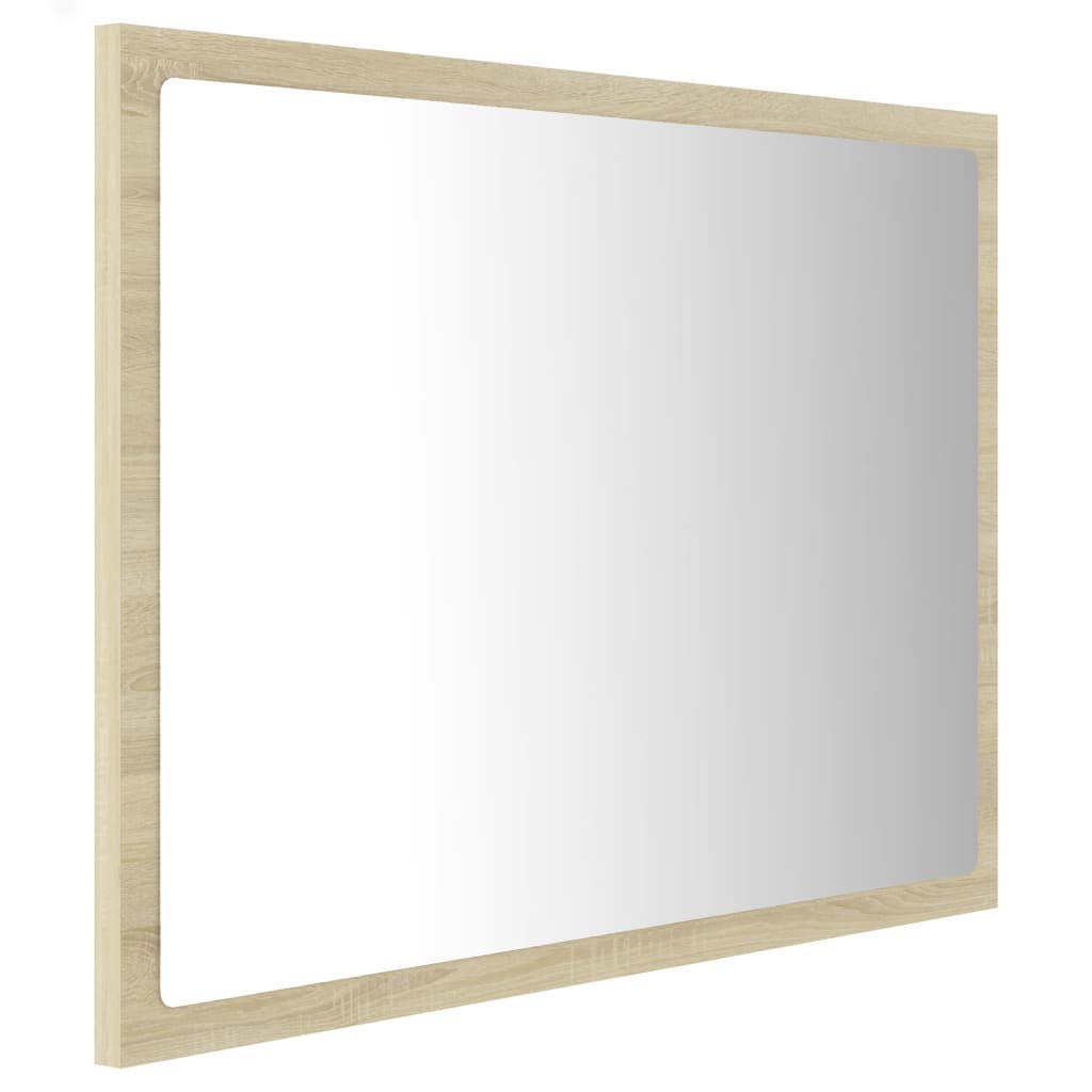Badkamerspiegel LED 60x8,5x37 cm acryl sonoma eikenkleurig is nu te koop bij PeponiXL, paradijselijk wonen!
