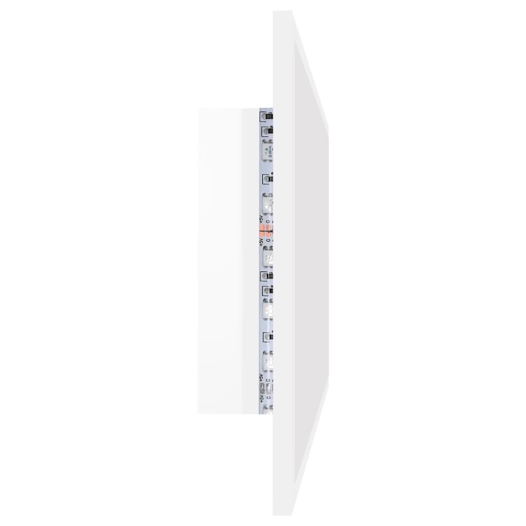 Badkamerspiegel LED 90x8,5x37 cm acryl hoogglans wit is nu te koop bij PeponiXL, paradijselijk wonen!