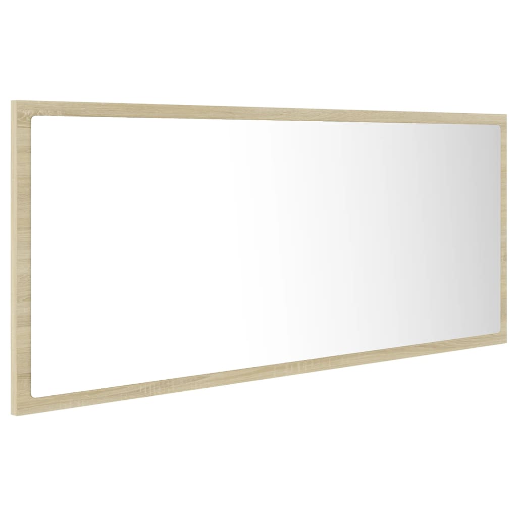 Badkamerspiegel LED 100x8,5x37 cm acryl sonoma eikenkleurig is nu te koop bij PeponiXL, paradijselijk wonen!