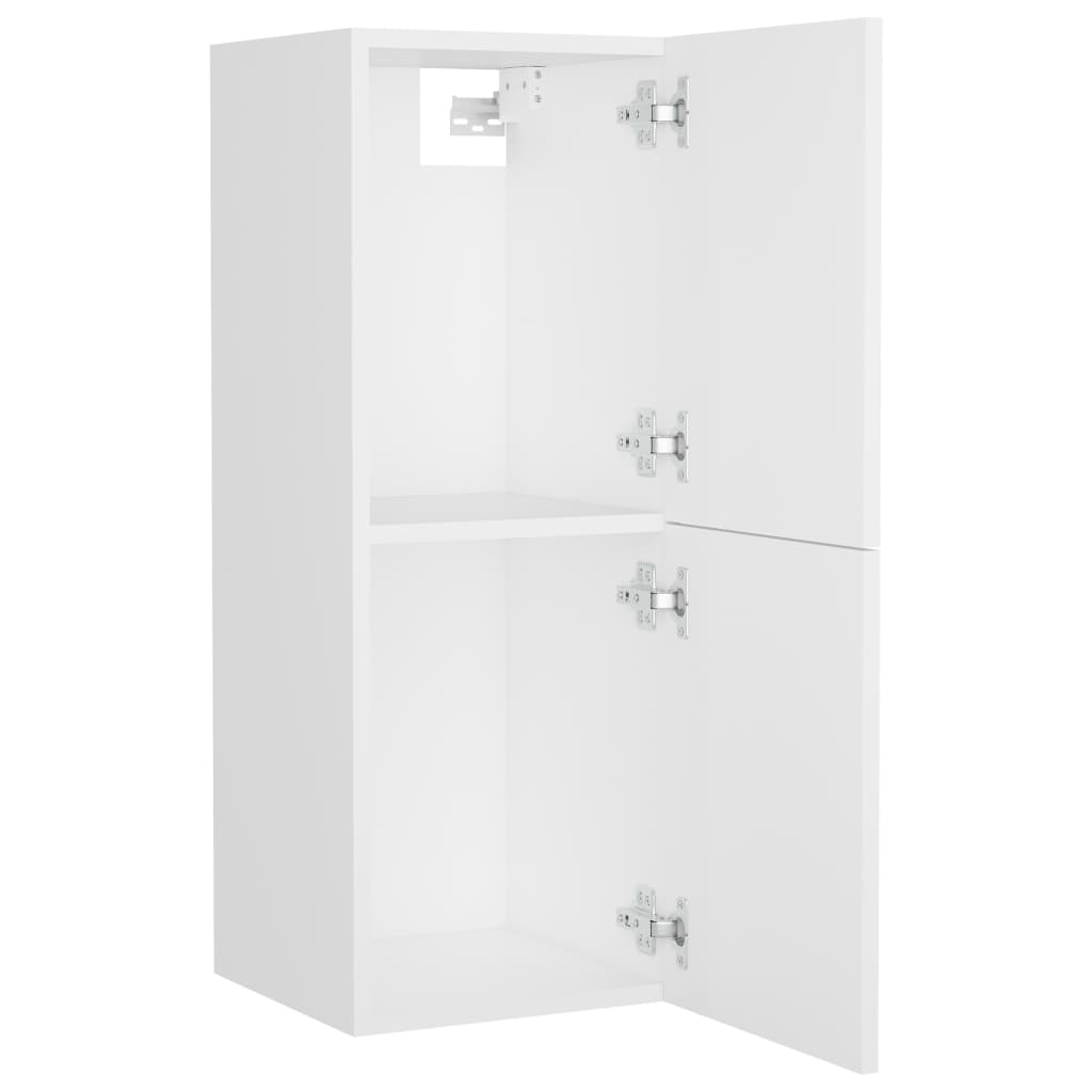 Badkamerkast 30x30x80 cm bewerkt hout wit is nu te koop bij PeponiXL, paradijselijk wonen!
