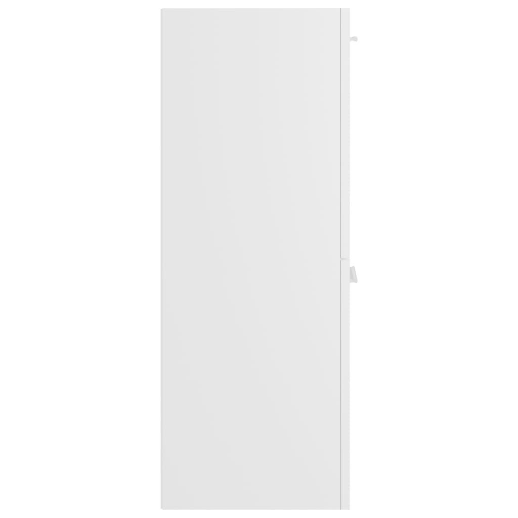 Badkamerkast 30x30x80 cm bewerkt hout wit is nu te koop bij PeponiXL, paradijselijk wonen!