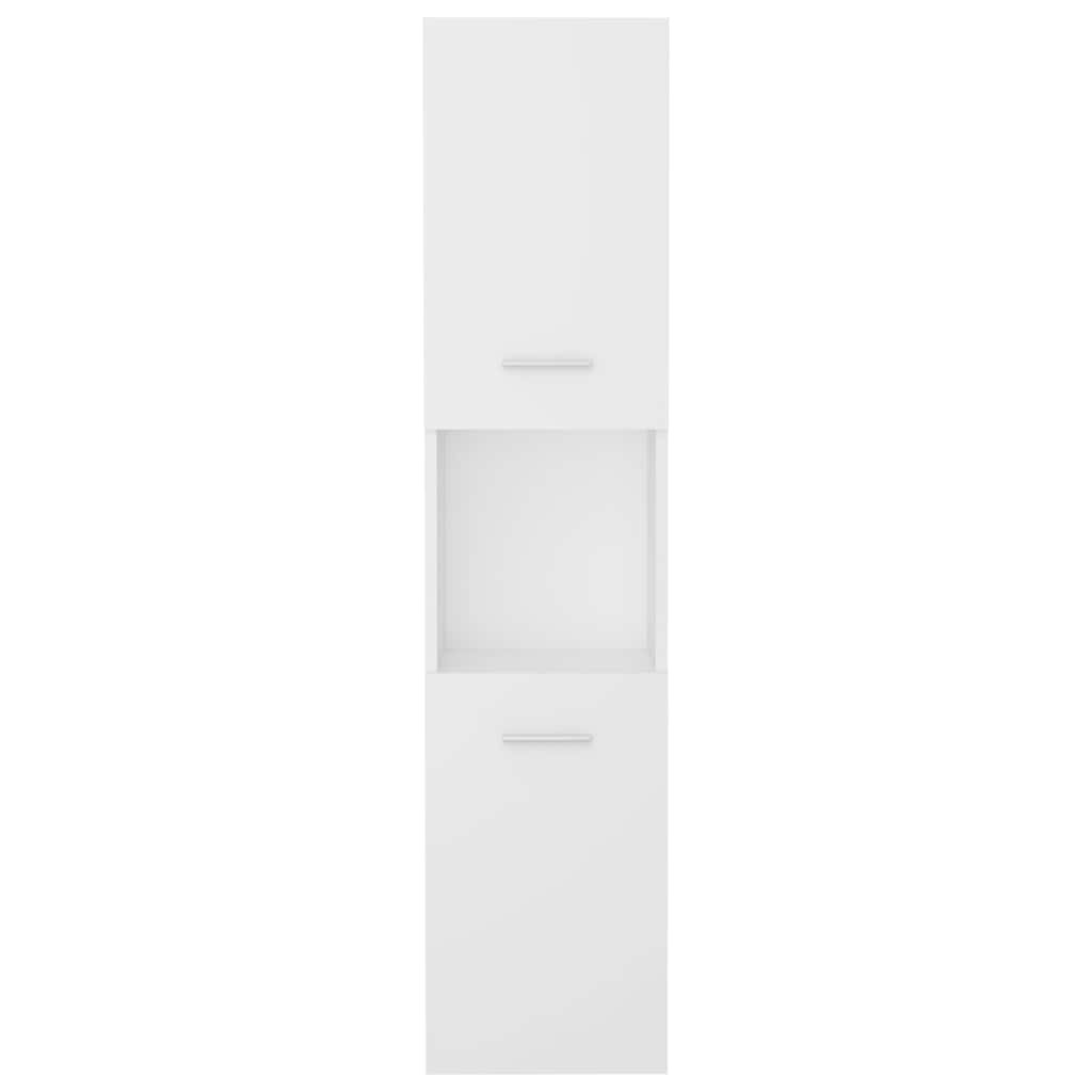 Badkamerkast 30x30x130 cm bewerkt hout wit is nu te koop bij PeponiXL, paradijselijk wonen!