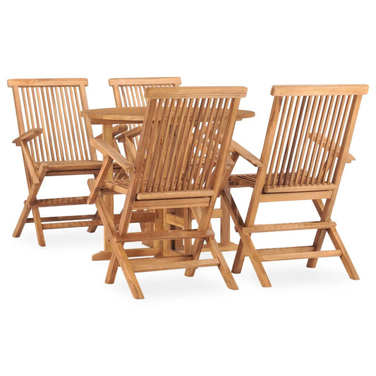 5-delige Tuinset inklapbaar massief teakhout is nu te koop bij PeponiXL, paradijselijk wonen!