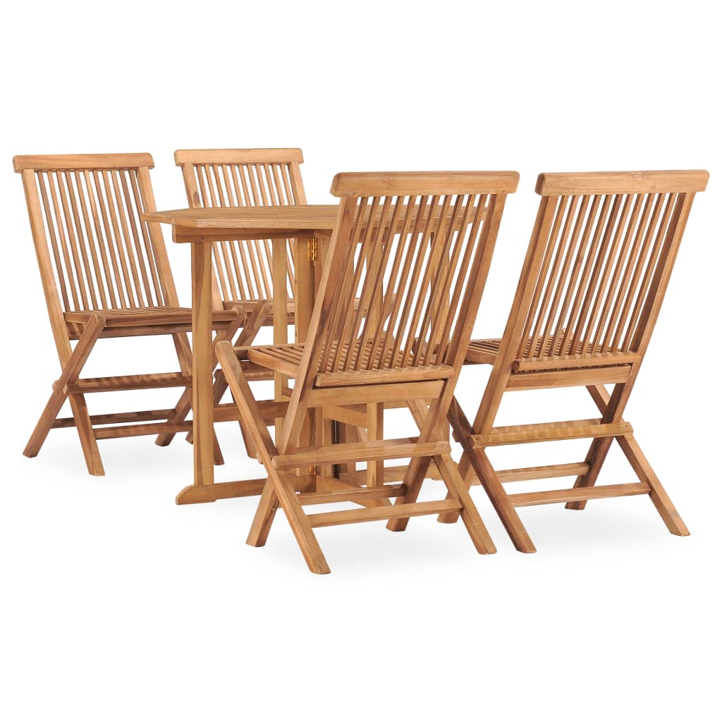 5-delige Tuinset inklapbaar massief teakhout is nu te koop bij PeponiXL, paradijselijk wonen!