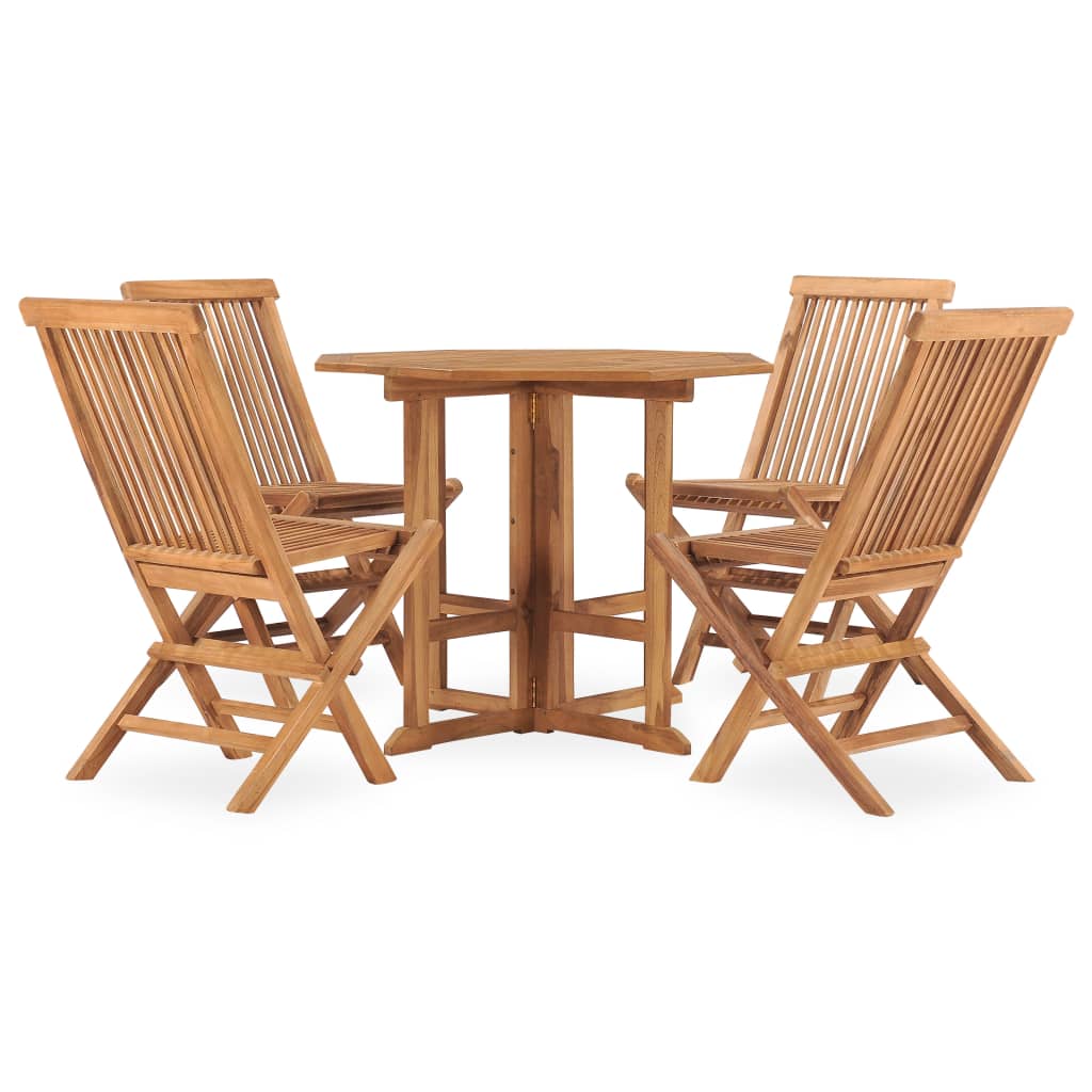 5-delige Tuinset inklapbaar massief teakhout is nu te koop bij PeponiXL, paradijselijk wonen!