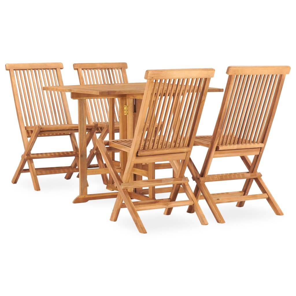 5-delige Tuinset inklapbaar massief teakhout is nu te koop bij PeponiXL, paradijselijk wonen!