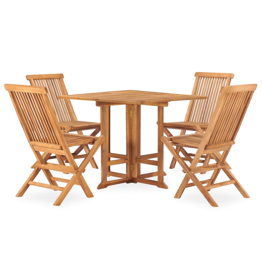 5-delige Tuinset inklapbaar massief teakhout is nu te koop bij PeponiXL, paradijselijk wonen!