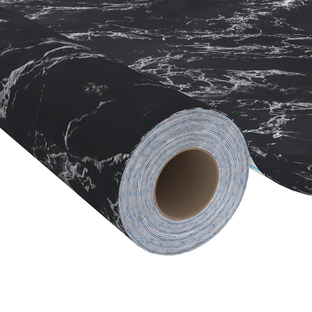 Meubelfolie zelfklevend 500x90 cm PVC steenzwart is nu te koop bij PeponiXL, paradijselijk wonen!