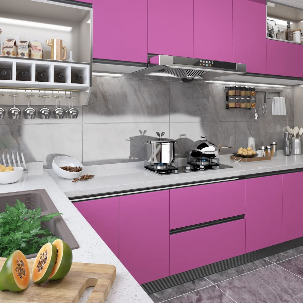 Meubelfolie zelfklevend 500x90 cm PVC hoogglans paars is nu te koop bij PeponiXL, paradijselijk wonen!