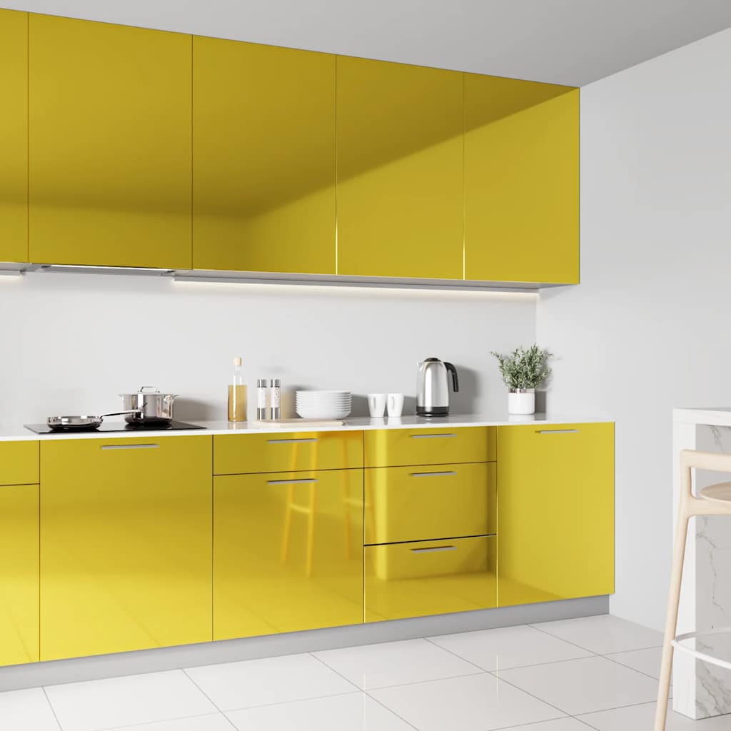 Meubelfolie zelfklevend 500x90 cm PVC hoogglans goudkleurig is nu te koop bij PeponiXL, paradijselijk wonen!