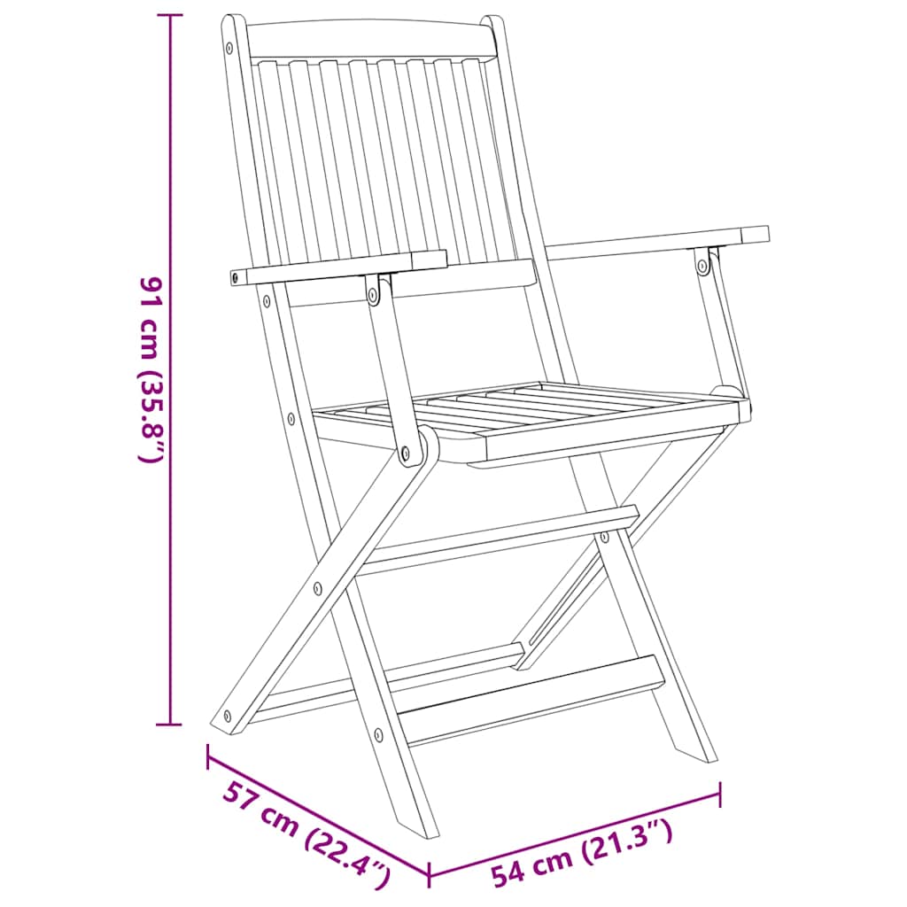 7-delige Tuinset inklapbaar massief acaciahout is nu te koop bij PeponiXL, paradijselijk wonen!