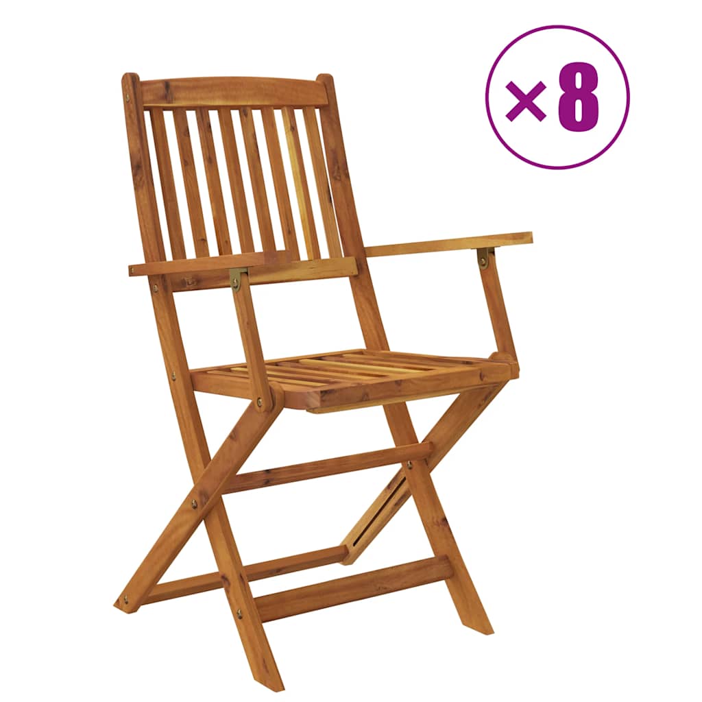 9-delige Tuinset inklapbaar massief acaciahout is nu te koop bij PeponiXL, paradijselijk wonen!