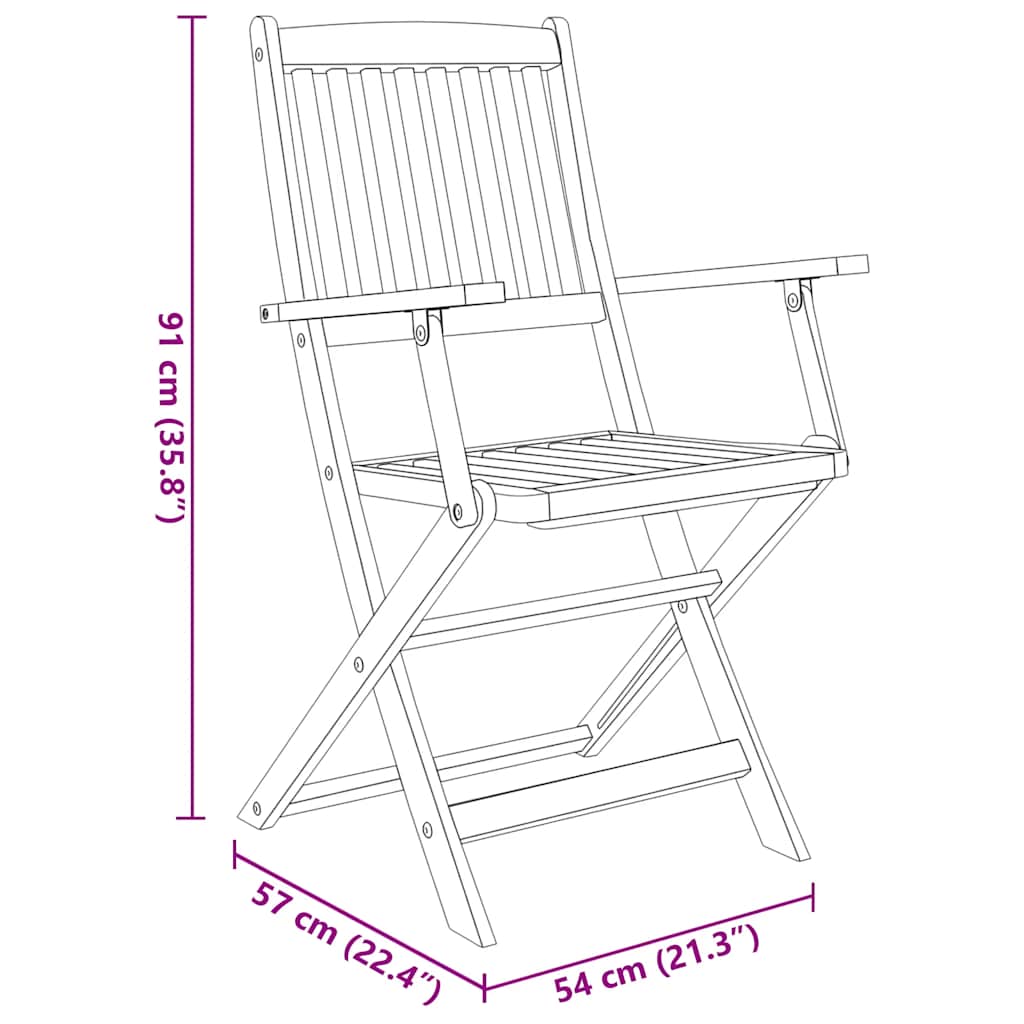 9-delige Tuinset inklapbaar massief acaciahout is nu te koop bij PeponiXL, paradijselijk wonen!