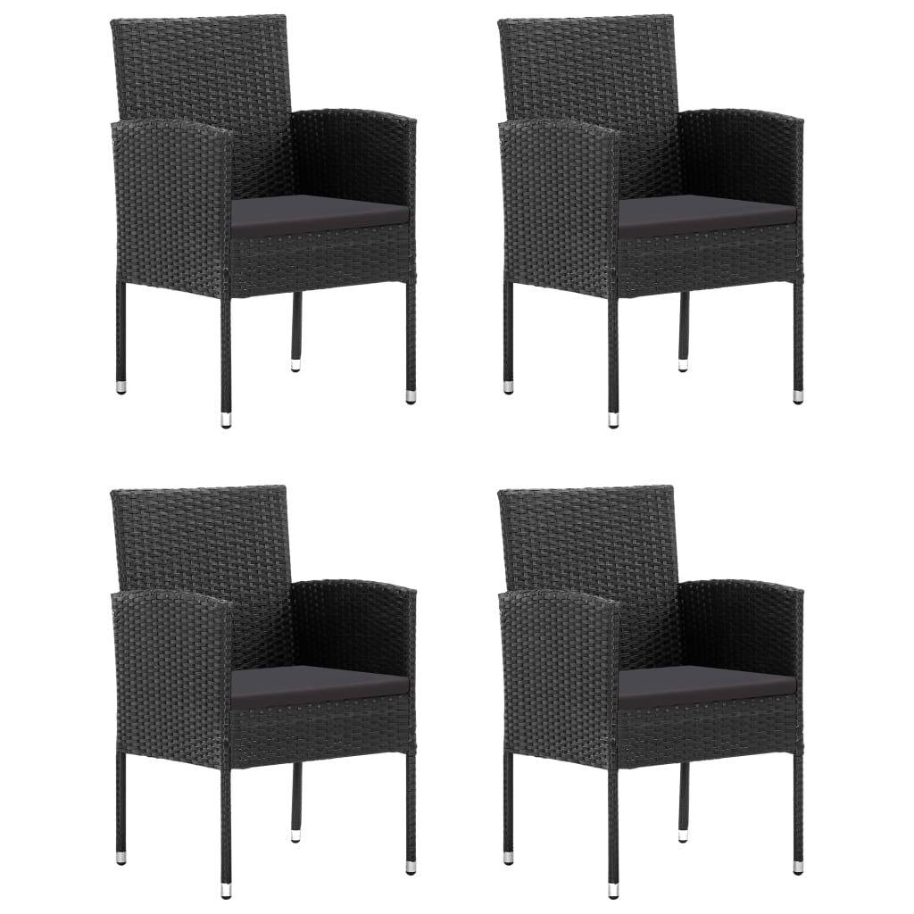 5-delige Tuinset poly rattan zwart is nu te koop bij PeponiXL, paradijselijk wonen!