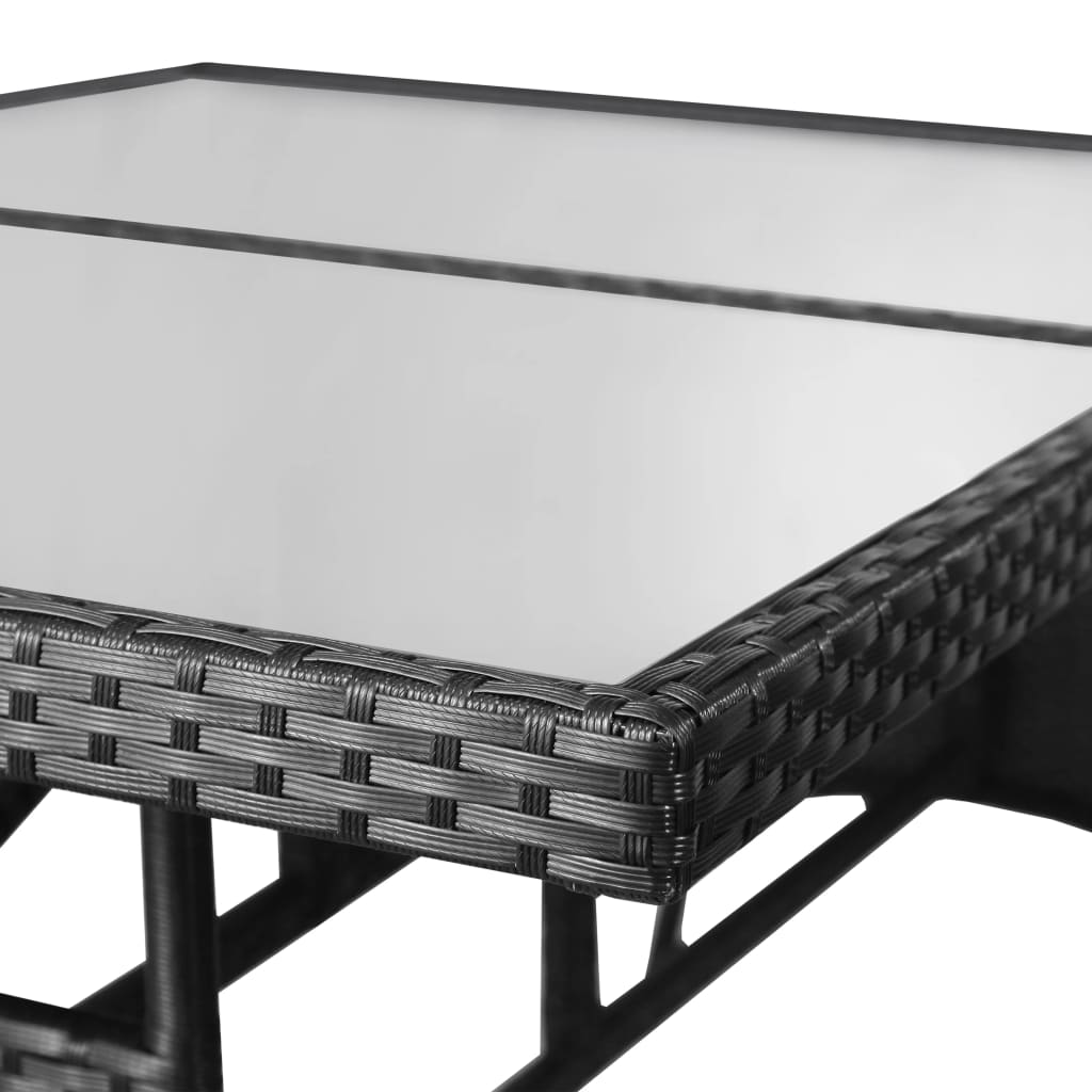 5-delige Tuinset poly rattan zwart is nu te koop bij PeponiXL, paradijselijk wonen!