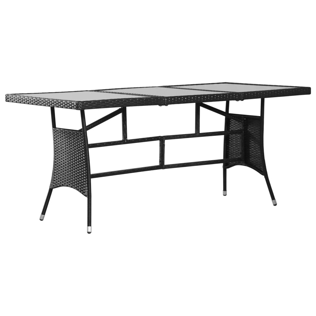 9-delige Tuinset poly rattan zwart is nu te koop bij PeponiXL, paradijselijk wonen!
