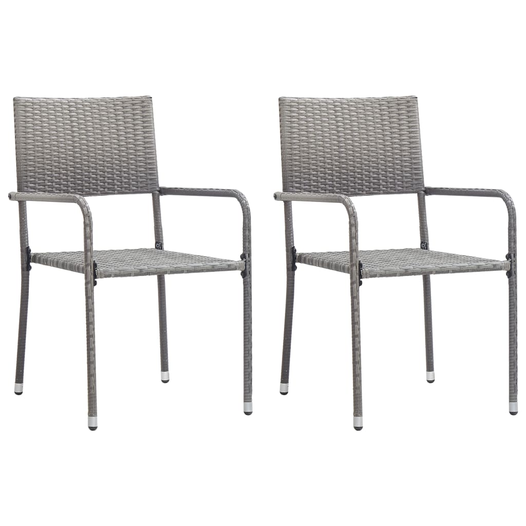 3-delige Tuinset poly rattan antracietkleurig en grijs is nu te koop bij PeponiXL, paradijselijk wonen!