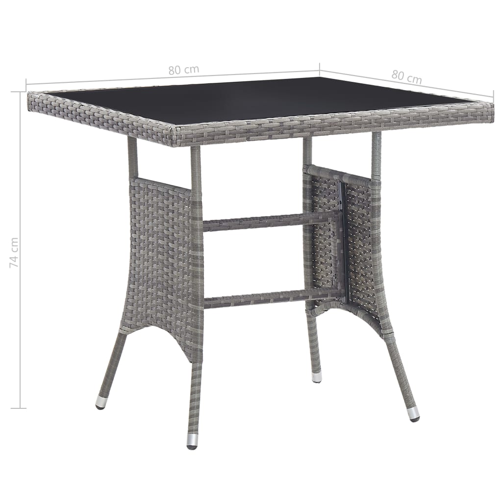 3-delige Tuinset poly rattan antracietkleurig en grijs is nu te koop bij PeponiXL, paradijselijk wonen!