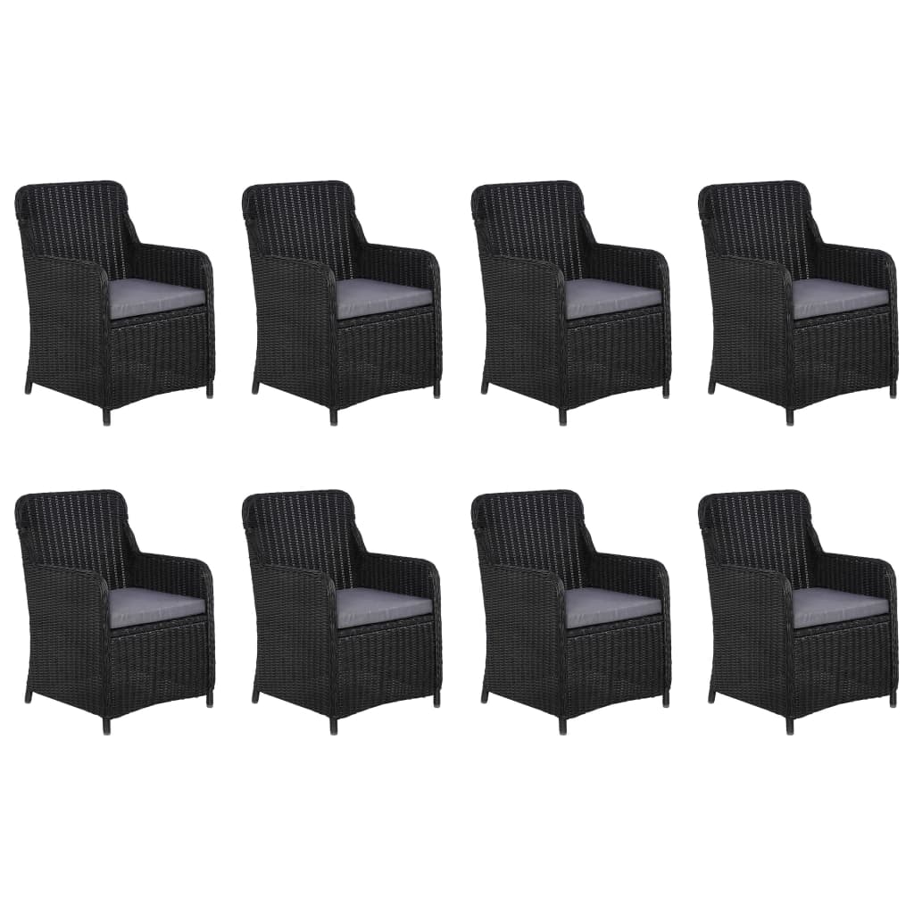 9-delige Tuinset poly rattan zwart is nu te koop bij PeponiXL, paradijselijk wonen!