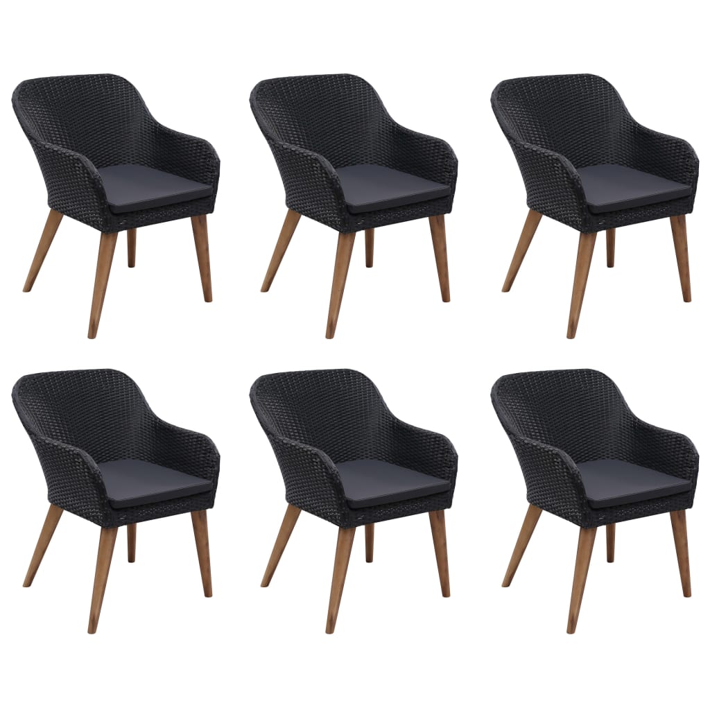 7-delige Tuinset poly rattan zwart is nu te koop bij PeponiXL, paradijselijk wonen!