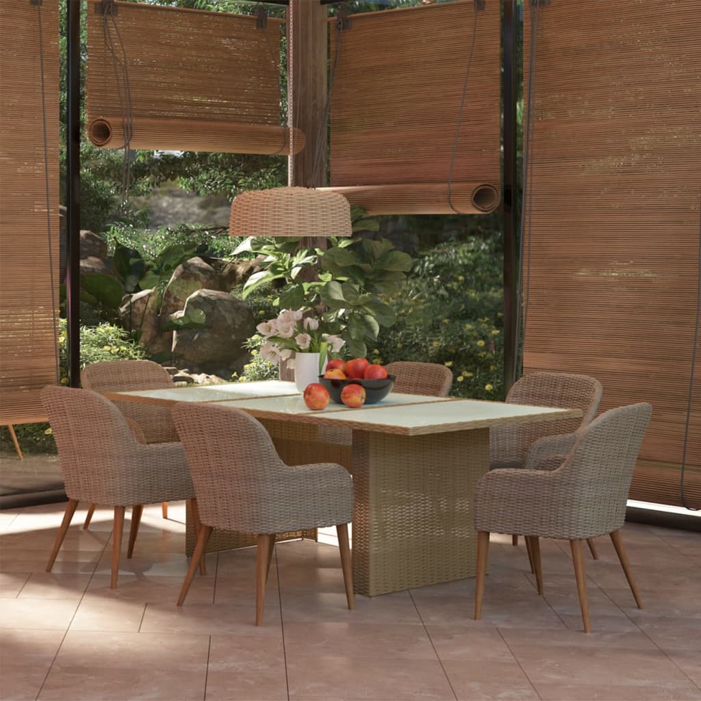 7-delige Tuinset poly rattan bruin is nu te koop bij PeponiXL, paradijselijk wonen!
