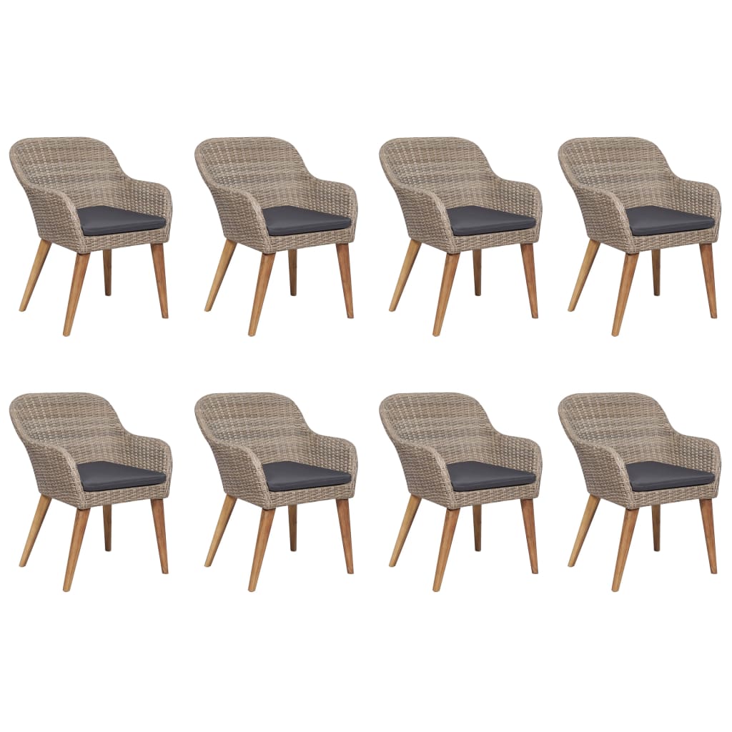 9-delige Tuinset poly rattan bruin is nu te koop bij PeponiXL, paradijselijk wonen!