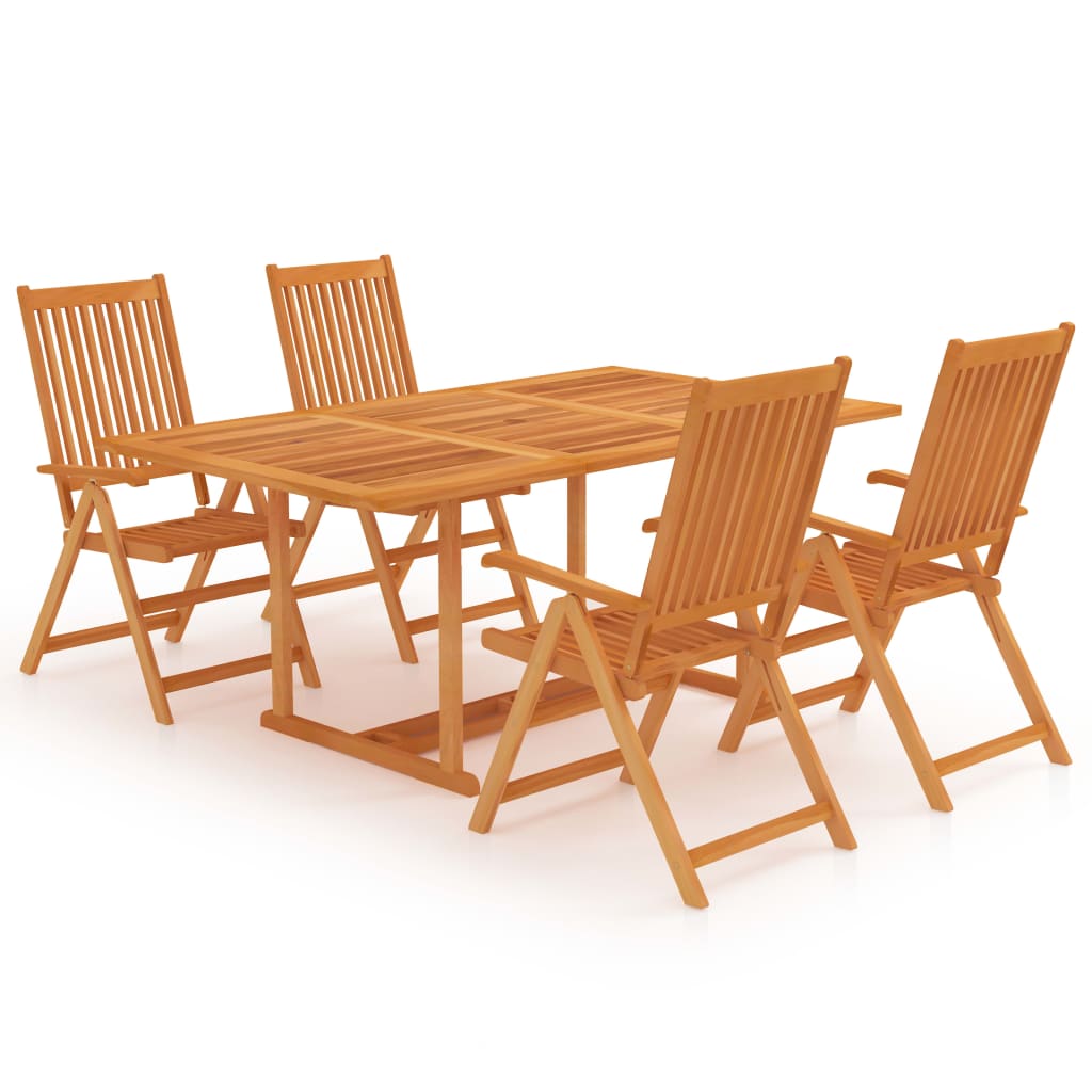 5-delige Tuinset massief teakhout is nu te koop bij PeponiXL, paradijselijk wonen!