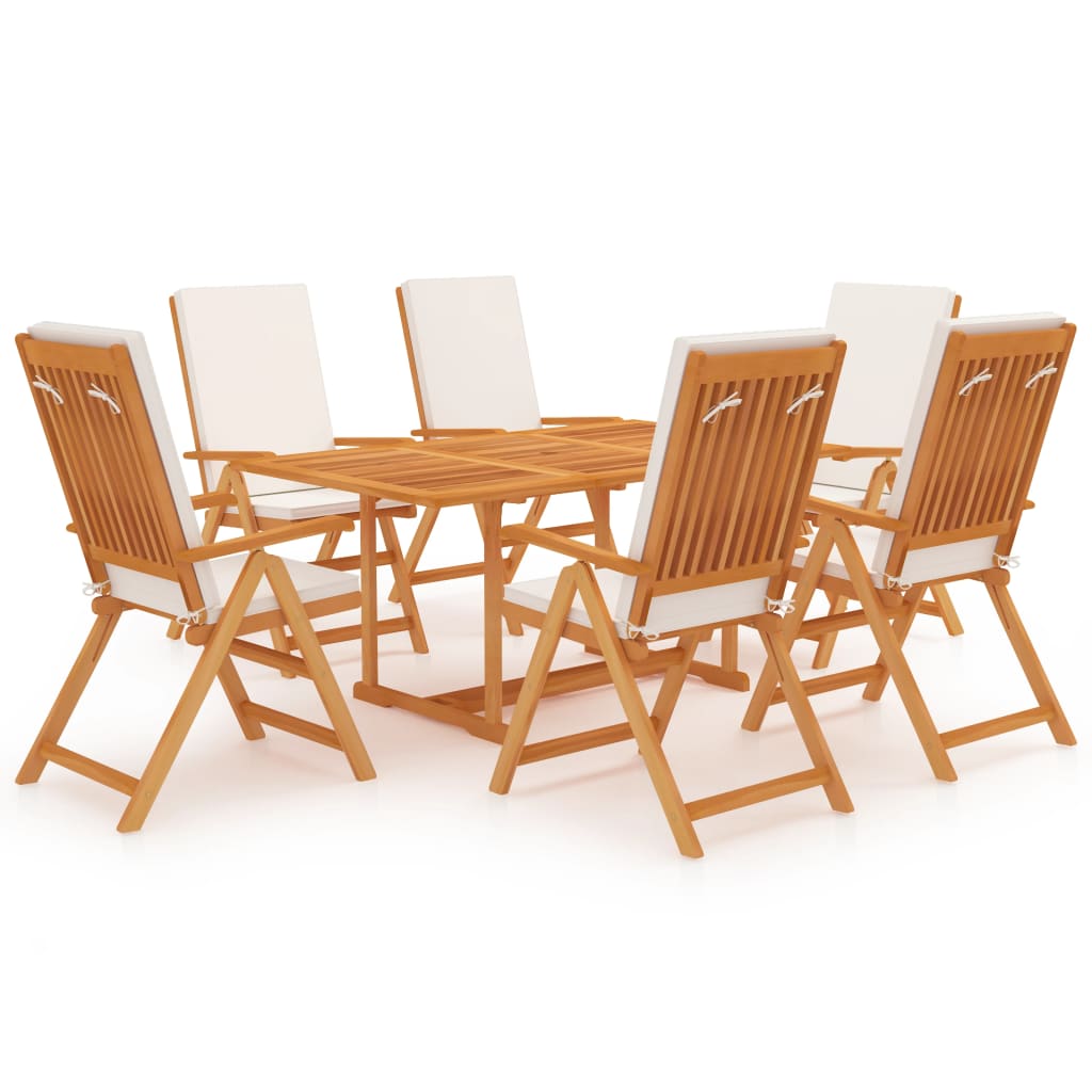 7-delige Tuinset met kussens massief teakhout is nu te koop bij PeponiXL, paradijselijk wonen!